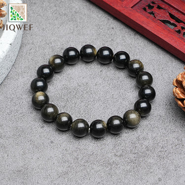 Natural Apache Tear Beaded Bracelet